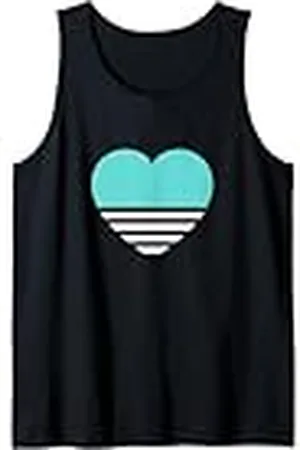 Urban Classic Trends Bonito gráfico minimalista retro con rayas turquesas atrevidas Camiseta sin Mangas