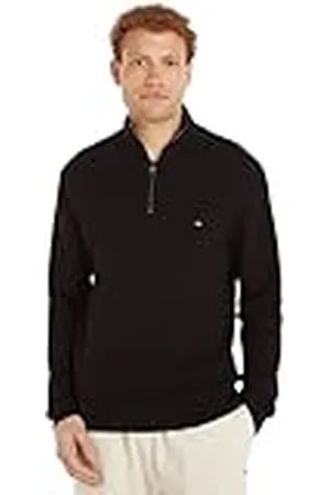 Tommy Hilfiger Jersey con Cremallera Hombre Mock Neck con Media Cremallera, , L