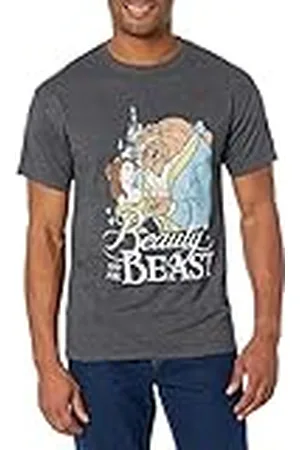 Disney Beauty and The Beast Classic Short Sleeve T-Shirt Camiseta, Oscuro, L para Hombre