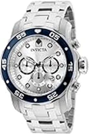 Invicta Pro Diver - Scuba 80058 Reloj para Hombre - Impermeable - Analógico - Movimiento Cuarzo - Acero Inoxidable con Esfera Azul - 48mm