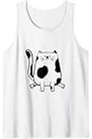 Tshirt Shirt T-Shirt Pullover Hoodie Sweater Style #snirt Comic - Camiseta con diseño de gato Camiseta sin Mangas