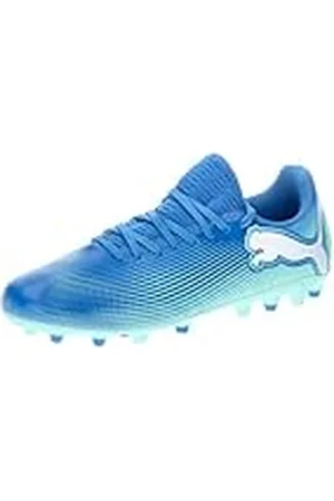 PUMA Future 7 Play MG Jr, Soccer Shoe, Hyperlink Blue-Mint White, 37 EU