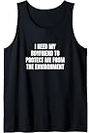 Statement Blend Necesito que mi novio me proteja del medio ambiente Camiseta sin Mangas