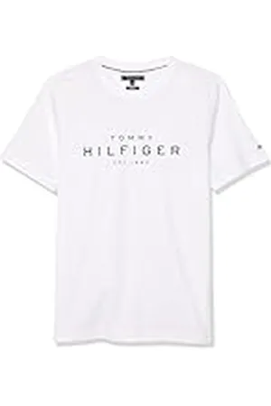 Tommy Hilfiger Camiseta de manga corta Hombre Big Regular Fit, Blanco (White), M
