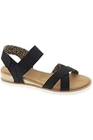 Skechers Bobs Desert Kiss Secret Picnic, Sandalias Mujer, Black, 39 EU