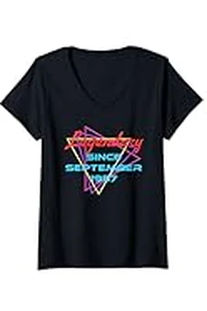 Legend Since Birthday Mujer Legendary Since September 1957 Camiseta Cuello V