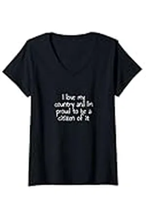 Statement Blend Mujer Amo a mi país y estoy orgulloso de ser ciudadano de él Camiseta Cuello V