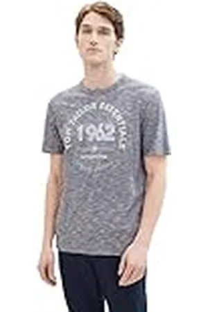 TOM TAILOR 1040819 Camiseta, 10435-Dark Blue Stripe, XL para Hombre