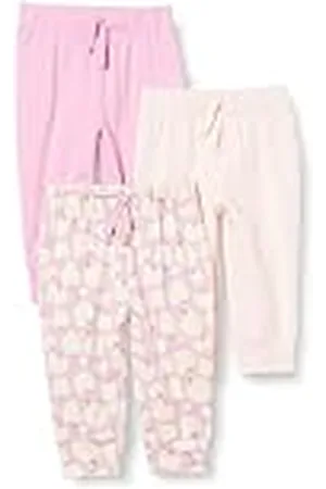 Amazon Pantalones con Cintura Elástica de Algodón Unisex Bebés, Pack de 3, , 3-6 meses