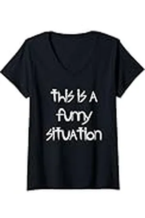 Buy Cool Shirts Mujer Esta es una situación divertida Camiseta Cuello V