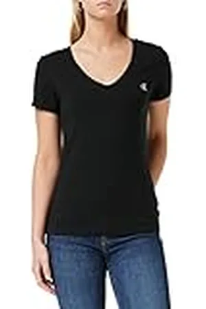 Calvin Klein Jeans Mujer Camiseta Manga Corta Ck Embroidery Cuello de Pico, , M