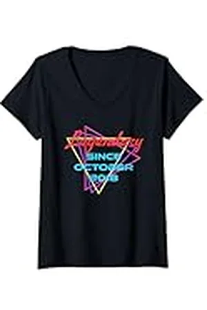 Legend Since Birthday Mujer Legendary Since October 2018 Camiseta Cuello V