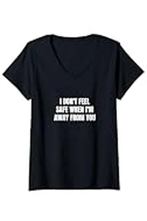 Statement Blend Mujer No me siento seguro cuando estoy lejos de ti Camiseta Cuello V
