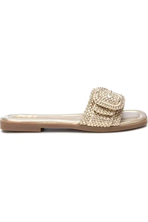 Sandalia Xti XTI - Zapato Mujer Oro - Calzado Cómodo Y Versátil - Moda Casual - Modelo 14378501 (Talla 36 Sandalias Xti Mujer