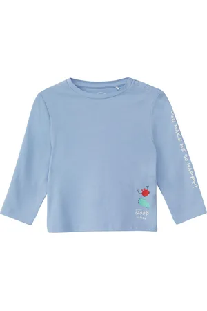 Camiseta De Manga Larga Para Niño/niña TOM TAILOR - Cuello Redondo, Estampado De Corazón, Algodón Suave Y Elástico