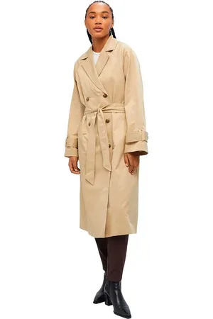 Abrigos Aigle Acolchado Long With Buttoning Mujer Kaki No Ha