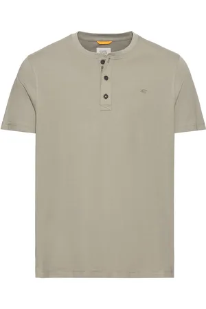 Polo Shirt Camel Active Herren Henley Kurzarm Short Sleeve Shirts