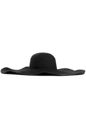 ARKET Wide Brim Straw Hat - Black