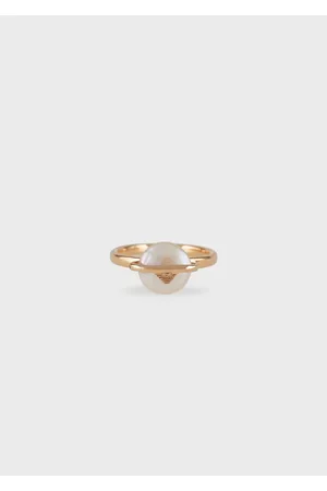 Emporio Armani Anillo De Plata De Ley En Tono Rosa