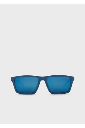 Gafas de sol para hombre rectangulares con lentes intercambiables