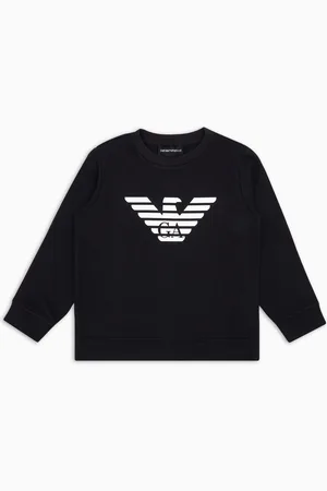 Emporio Armani Sudadera de punto de mezcla de modal con logotipo