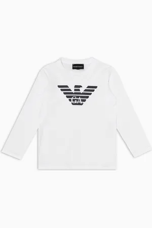 Emporio Armani Jersey de punto de algodón pima con logotipo