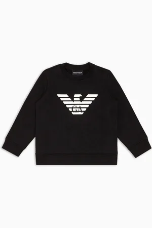 Emporio Armani Sudadera de punto de mezcla de modal con logotipo