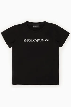 Emporio Armani Camiseta de punto de algodón pima con logotipo