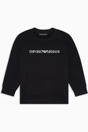 Emporio Armani Sudadera de punto de mezcla de modal con logotipo