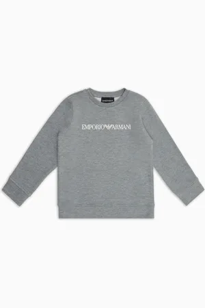Emporio Armani Sudadera de punto de mezcla de modal con logotipo