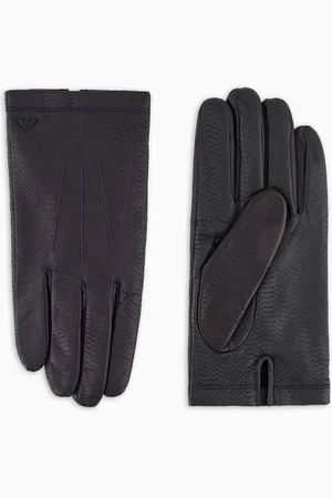 Emporio Armani Guantes de napa de cordero para pantalla táctil