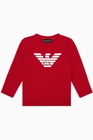 Emporio Armani Jersey de punto de algodón pima con logotipo