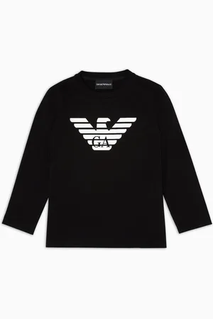 Emporio Armani Jersey de punto de algodón pima con logotipo