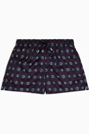 Giorgio Armani Bañador de largo medio en tejido jacquard con logotipo integral