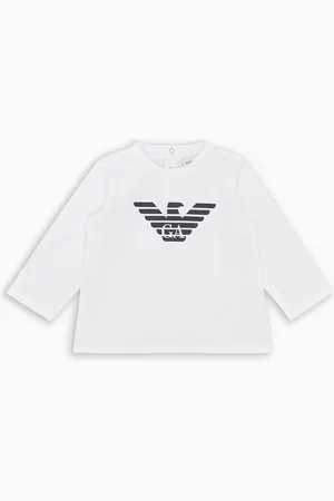 Emporio Armani Jersey de punto de algodón pima con logotipo
