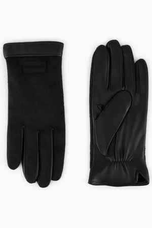 Emporio Armani Guantes de napa y paño de lana