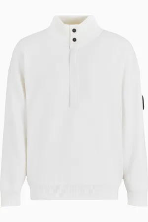 Giorgio Armani Jersey con cuello alto de lana virgen y cachemir bicolor Neve