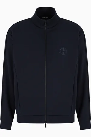 Giorgio Armani Sudadera tipo cárdigan de algodón y cachemira