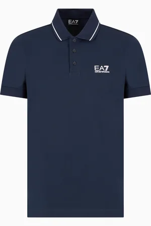 EA7 Polo Core Identity de piqué de algodón elástico