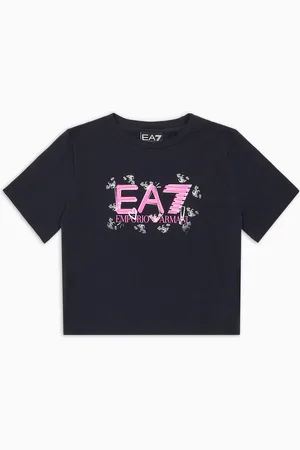 EA7 Camiseta Logo Series Girl de algodón elástico