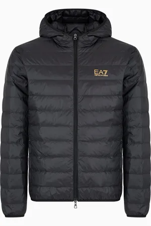 EA7 Chaqueta de plumas plegable Core Identity con capucha