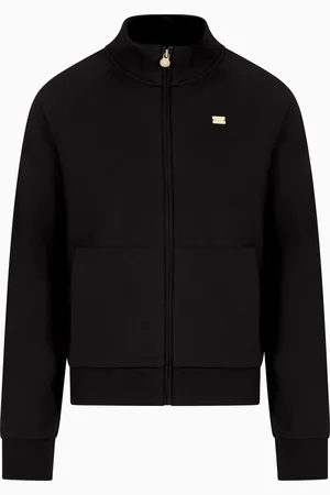 EA7 Sudadera tipo cárdigan Core Lady de algodón elástico