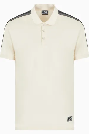 EA7 Polo de punto de algodón Logo Series
