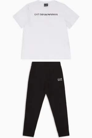 EA7 Conjunto de camiseta y mallas de algodón Logo Series Girl