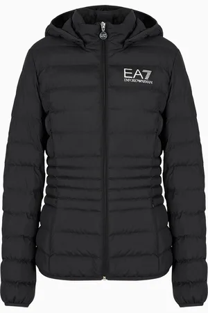 EA7 Chaqueta acolchada Core Lady de tejido técnico reciclado con capucha