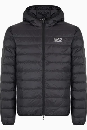 EA7 Chaqueta de plumas plegable Core Identity con capucha