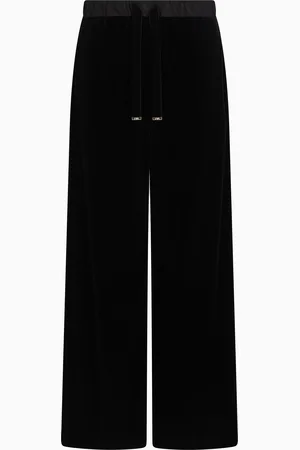 Emporio Armani Pantalones de chenilla con cintura elástica