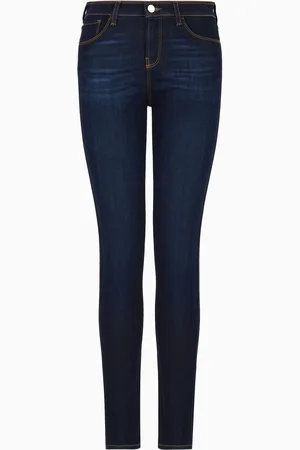 Emporio Armani Vaqueros J20 de cintura alta y pernera superajustada en denim de viscosa