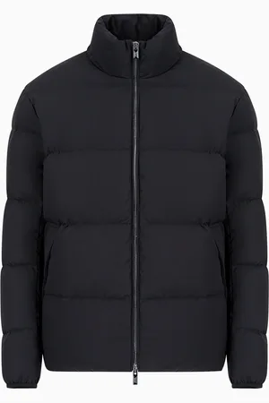 Emporio Armani Chaqueta de plumas con cremallera completa de nailon acolchado