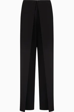 Emporio Armani Pantalones con panel de crepé fluido